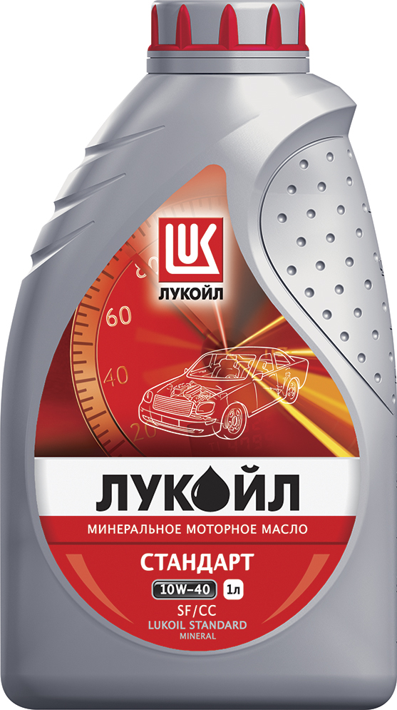 Моторное масло ЛУКОЙЛ СТАНДАРТ 10W-40 минеральное API SF/CC 1 л  .